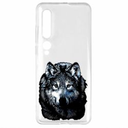 Чехол для Xiaomi Mi10/10 Pro Волк гравюра - PrintSalon