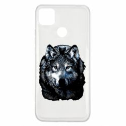 Чехол для Xiaomi Redmi 9c Волк гравюра - PrintSalon