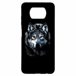 Чехол для Xiaomi Poco X3 Волк гравюра - PrintSalon