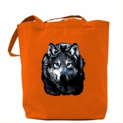 Эко-сумка Волк гравюра - PrintSalon
