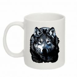 Чашка 320ml Волк гравюра