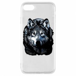 Чехол для iPhone 7 Волк гравюра - PrintSalon