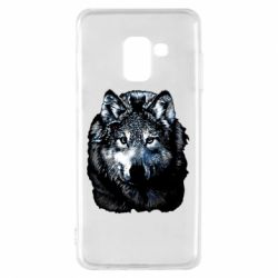 Чехол для Samsung A8 2018 Волк гравюра - PrintSalon