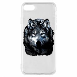 Чехол для iPhone 8 Волк гравюра - PrintSalon