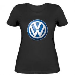 Женская футболка Volkswagen 3D Logo - PrintSalon
