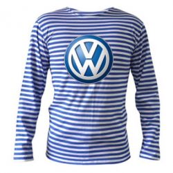 Тельняшка с длинным рукавом Volkswagen 3D Logo - PrintSalon