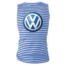 Майка-тельняшка Volkswagen 3D Logo - PrintSalon