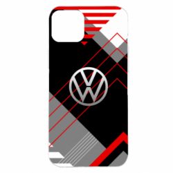 Чехол для iPhone 14 Plus Volkswagen logo and abstraction - PrintSalon