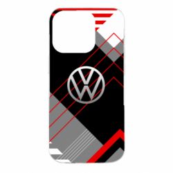 Чехол для iPhone 14 Pro Volkswagen logo and abstraction - PrintSalon