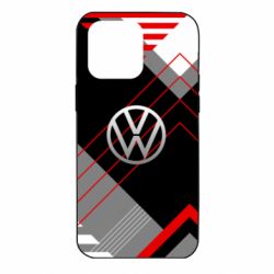 Чехол для iPhone 14 Pro Max Volkswagen logo and abstraction - PrintSalon