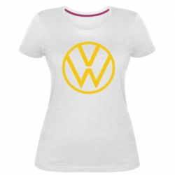 Женская премиум футболка Volkswagen new logo - PrintSalon