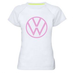 Женская футболка для спорта Volkswagen new logo - PrintSalon