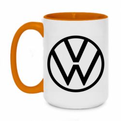 Чашка двухцветная 420ml Volkswagen new logo - PrintSalon