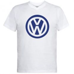 Мужская футболка  с V-образным вырезом Volkswagen - PrintSalon
