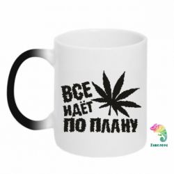 Чашка-хамелеон Все идет по плану - PrintSalon