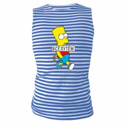 Майка-тельняшка Все путем Барт симпсон - PrintSalon