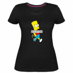 Женская премиум футболка Все путем Барт симпсон - PrintSalon