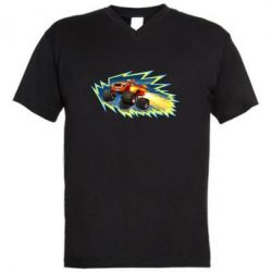 Мужская футболка  с V-образным вырезом Вспыш 2 - PrintSalon