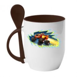 Чашка с ложкой Вспыш 2 - PrintSalon