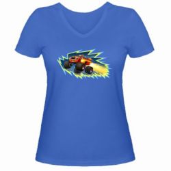 Женская футболка с V-образным вырезом Вспыш 2 - PrintSalon
