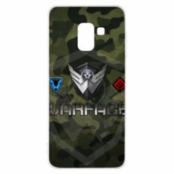 Чехол для Samsung A8 2018 Warface camouflage - PrintSalon