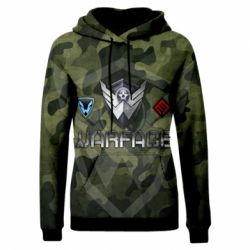 Женское 3D худи Warface camouflage - PrintSalon
