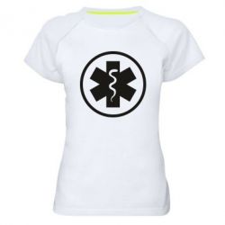 Жіноча футболка для спорту Warface: medic - PrintSalon