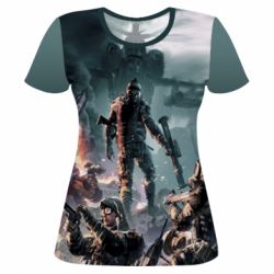 Женская футболка 3D Warface Soldiers - PrintSalon