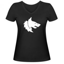 Женская футболка с V-образным вырезом Warhammer Space Wolf - PrintSalon