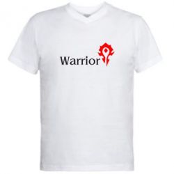 Мужская футболка  с V-образным вырезом Warrior - PrintSalon