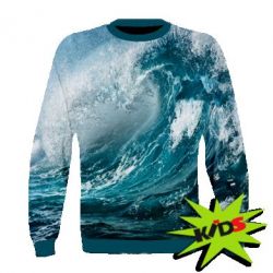 Дитячий 3D світшот Wave of the ocean