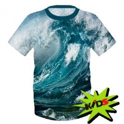 Детская 3D футболка Wave of the ocean