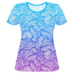 Женская футболка 3D Waves Art