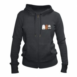Женское худи на молнии We are ordinary bears - PrintSalon
