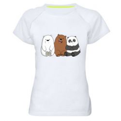 Женская футболка для спорта We are ordinary bears - PrintSalon