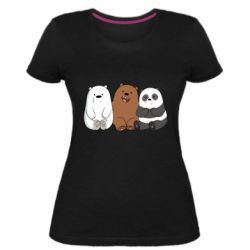 Женская премиум футболка We are ordinary bears