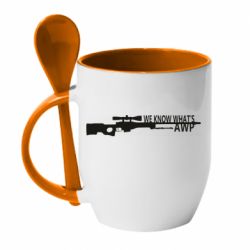 Чашка с ложкой We know what's awp - PrintSalon