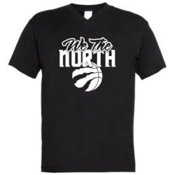 Мужская футболка  с V-образным вырезом We the north and the ball - PrintSalon
