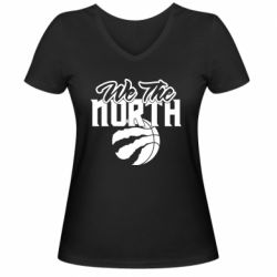 Женская футболка с V-образным вырезом We the north and the ball - PrintSalon