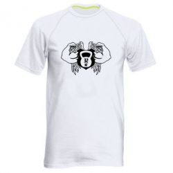 Мужская футболка для спорта Weight with wings - PrintSalon