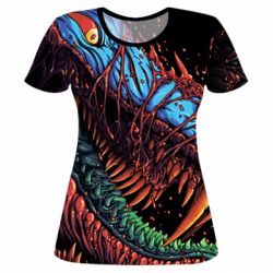 Жіноча 3D футболка Werewolf monster - PrintSalon