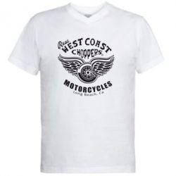 Мужская футболка  с V-образным вырезом West Coast Choppers - PrintSalon