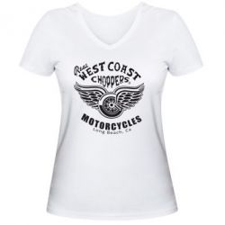 Женская футболка с V-образным вырезом West Coast Choppers - PrintSalon