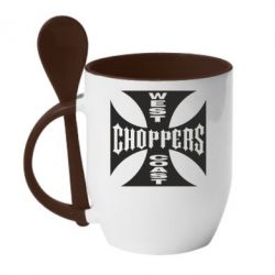 Чашка с ложкой West Coast Choppers - PrintSalon