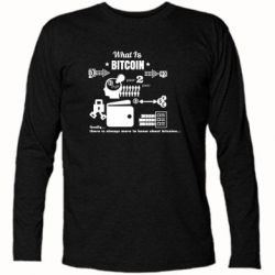 Футболка с длинным рукавом What bitcoin 1s - PrintSalon