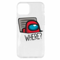 Чехол для iPhone 14 Plus Where? ( Among Us )