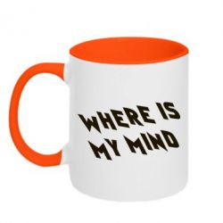 Чашка двухцветная 320ml Where is my mind - PrintSalon