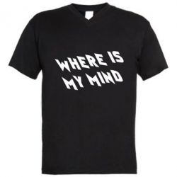 Мужская футболка  с V-образным вырезом Where is my mind - PrintSalon