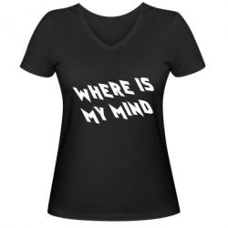 Женская футболка с V-образным вырезом Where is my mind - PrintSalon