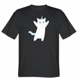 Мужская футболка Stedman White cheerful cat - PrintSalon